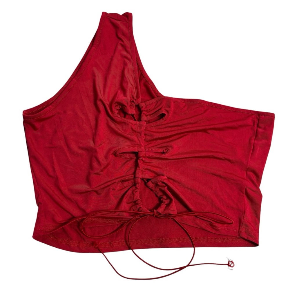 NWT Avanova red tie one shoulder top